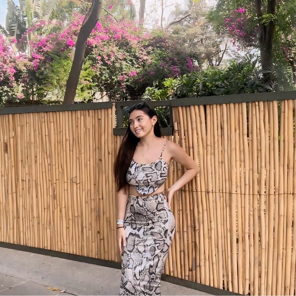 Queen Cobra Skirt Set - Taupe/combo
